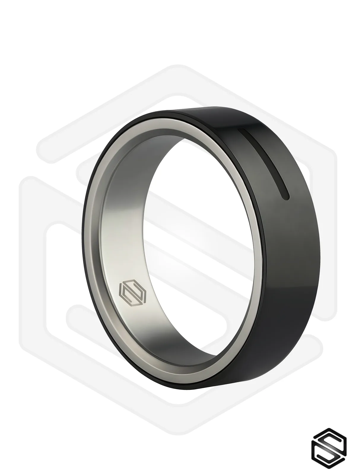 Керамическое Тонкое умное кольцо с Вибрацией, Управлением, Сахаром & Чувствами HerzRing Sense Luxe