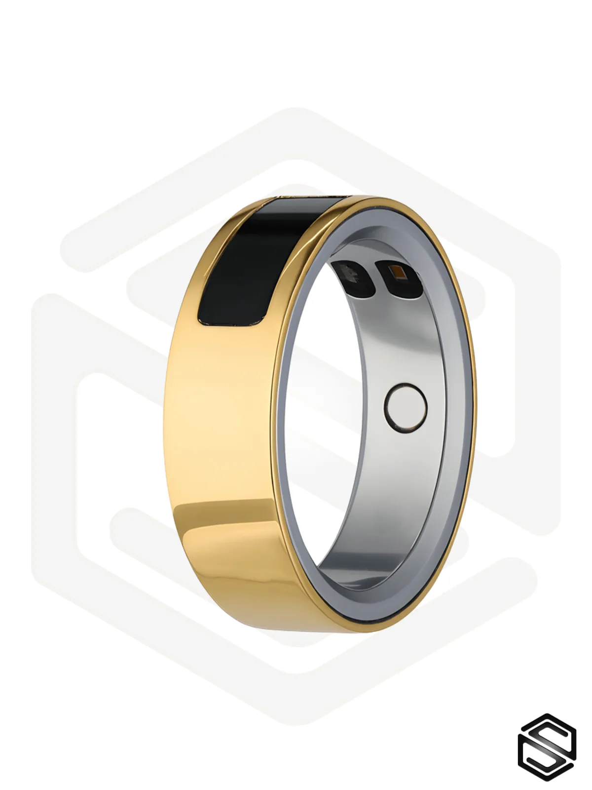 Тонкое умное кольцо с Вибрацией, Управлением & Чувствами HerzRing Sense X+ античное золото