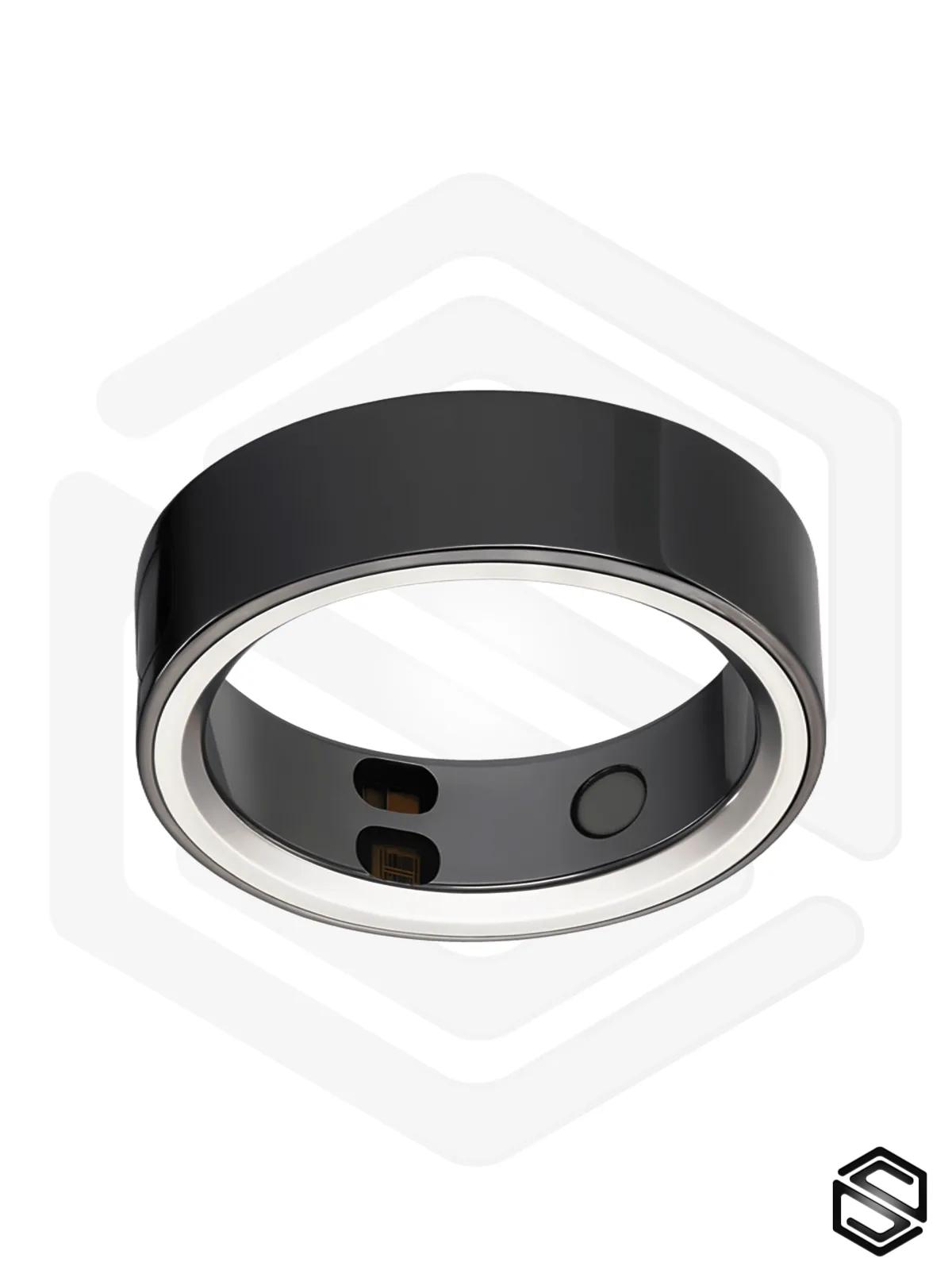 Тонкое умное кольцо с Сахаром, Вибрацией, Управлением & Чувствами HerzRing Sense GX+ мерцающий кремень