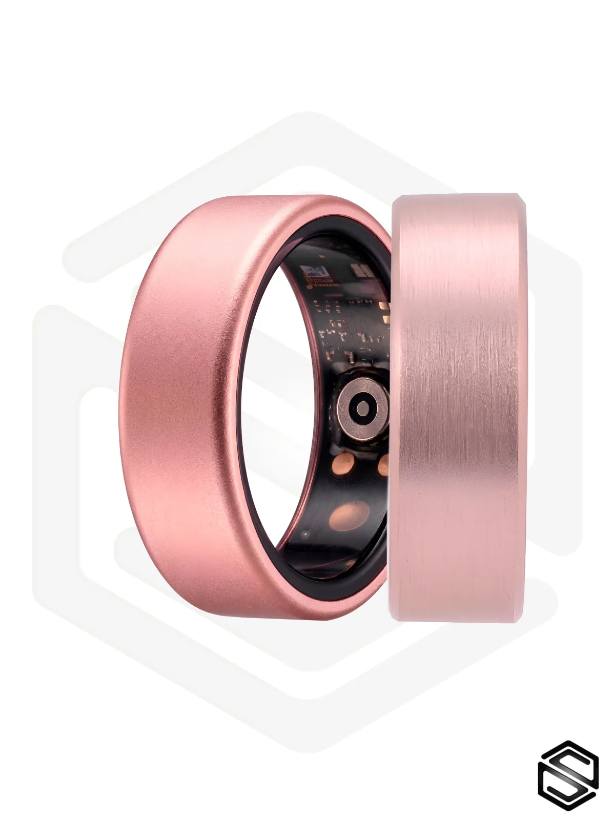 Умное кольцо с акцентом на сон HerzRing Classic SH нежно розовый (pink) 
