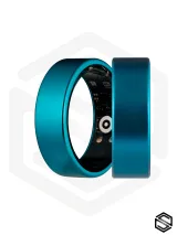 Умное кольцо с акцентом на сон HerzRing Classic SH светло - лазурный (blue)