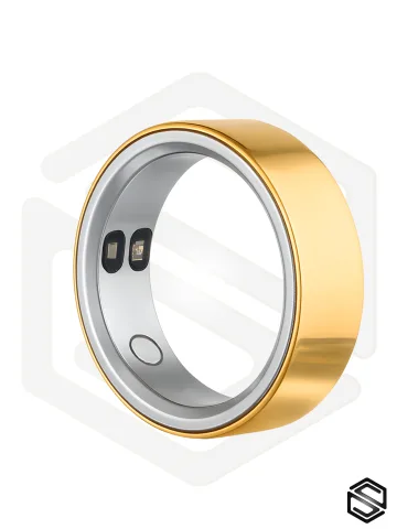 Тонкое умное кольцо с Глюкозой, Вибрацией &amp; Чувствами HerzRing Sense GX античное золото