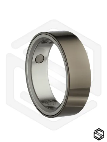 Тонкое умное кольцо с вибрацией HerzRing Sense графит (черный)