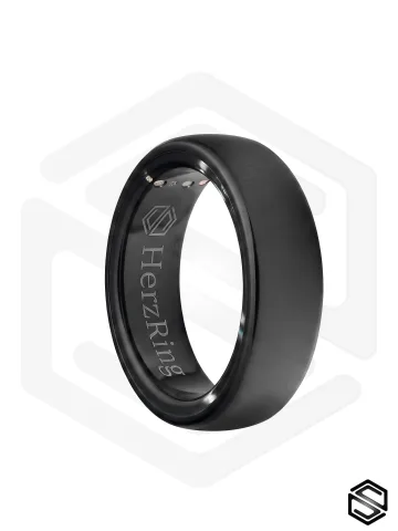 Умное Кольцо с Вибрацией HerzRing Impulse RW Обсидиан