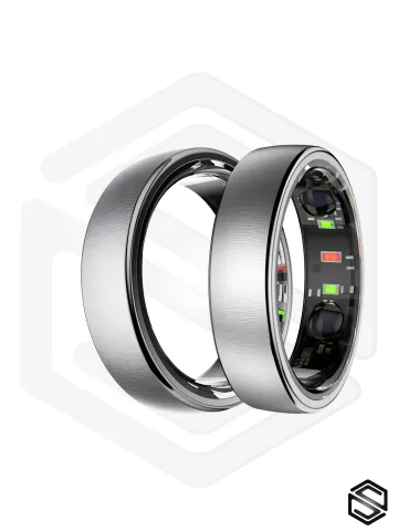 Тонкое Умное кольцо с вибрацией HerzRing Slim Pro X6 - серебро