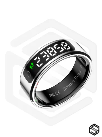 Умное кольцо с экраном и взмахами HerzRing Vision RQ серебро