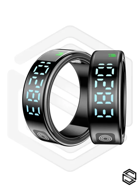 Умное кольцо с экраном и сенсорами HerzRing Vision RJ черное