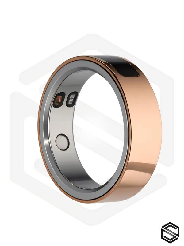 Тонкое умное кольцо с Вибрацией, Управлением &amp; Чувствами HerzRing Sense X+ розовое золото