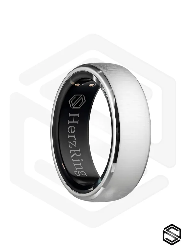 Умное Кольцо с Вибрацией HerzRing Impulse RW Титан - серебро