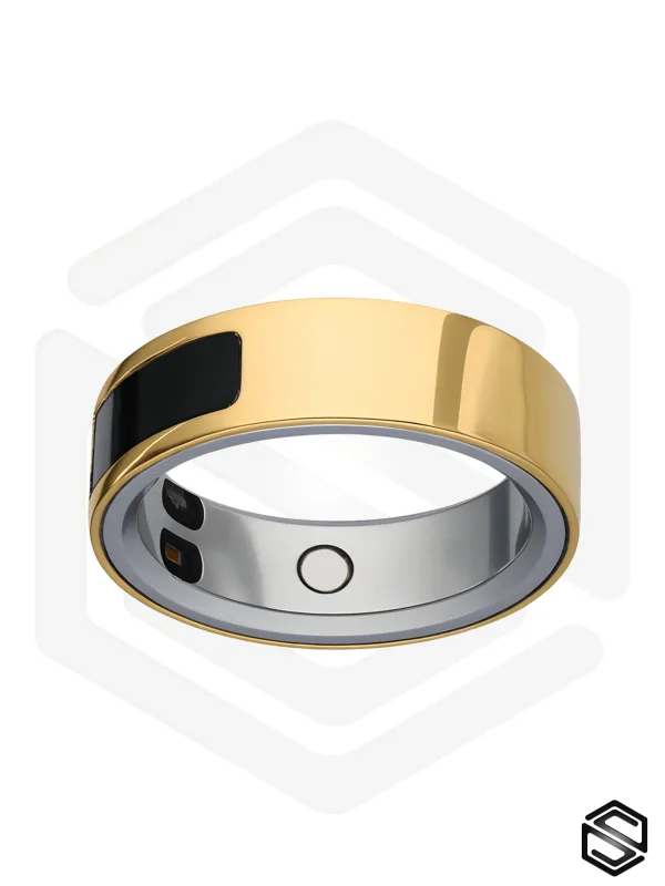 Тонкое умное кольцо с Вибрацией, Управлением &amp; Чувствами HerzRing Sense X+ античное золото