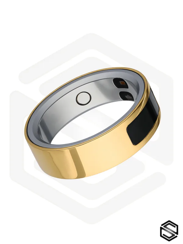 Тонкое умное кольцо с Вибрацией и Управлением HerzRing Sense Plus античное золото