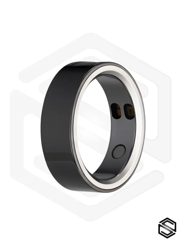 Тонкое умное кольцо с Сахаром, Вибрацией, Управлением &amp; Чувствами HerzRing Sense GX+ мерцающий кремень