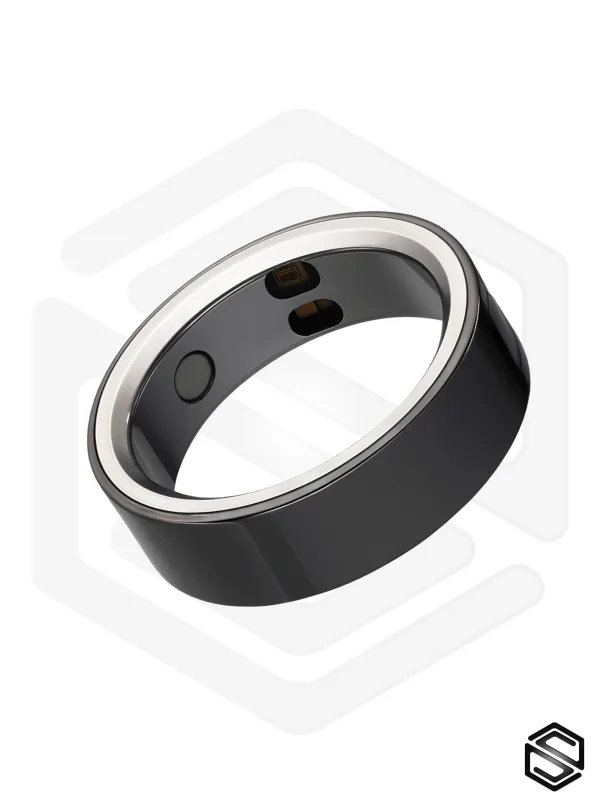 Тонкое умное кольцо с Вибрацией, Управлением &amp; Чувствами HerzRing Sense X+ мерцающий кремень