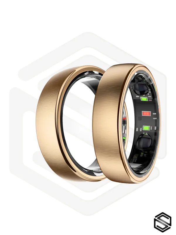 Тонкое Умное кольцо с вибрацией HerzRing Slim Pro X6 - розовое золото