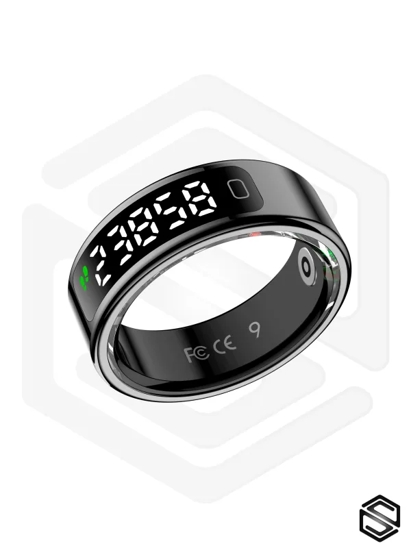 Умное кольцо с экраном и взмахами HerzRing Vision RQ 2 оникс