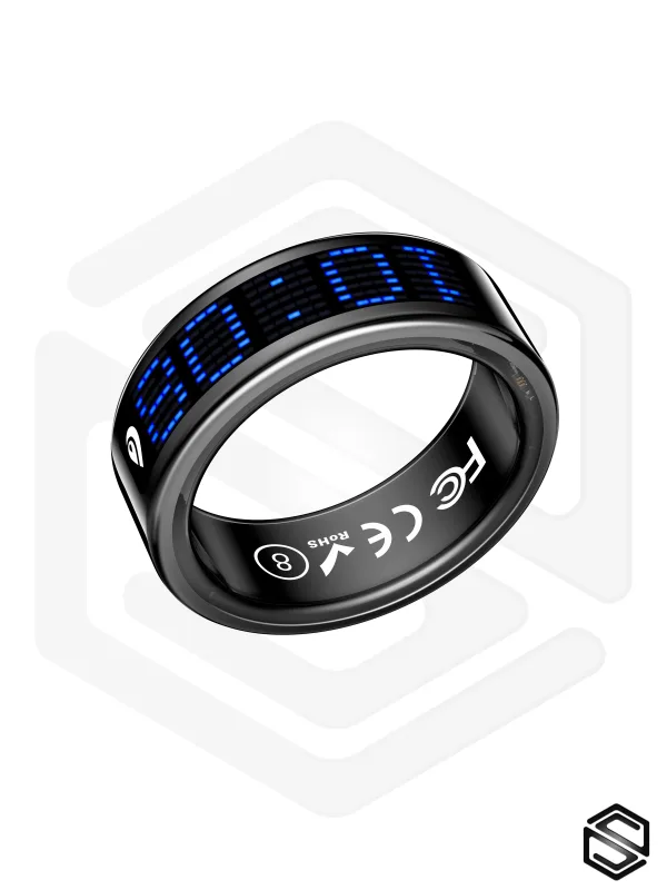 Умное кольцо с экраном &amp; уведомлениями HerzRing Vision RW 2 обсидиан (black)